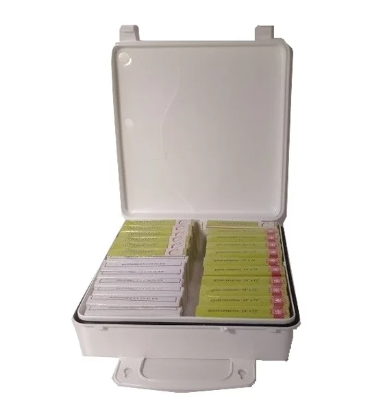 First Aid Kit Box Plastic Case 24 9.5 x 9.5 Empty