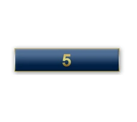 Citation Merit Bar Award Years of Service 5 Blue