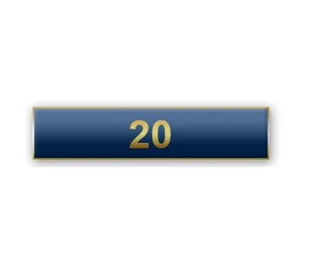 Citation Merit Bar Award Years of Service 20 Blue