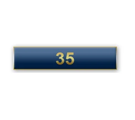 Citation Merit Bar Award Years of Service 35 Blue