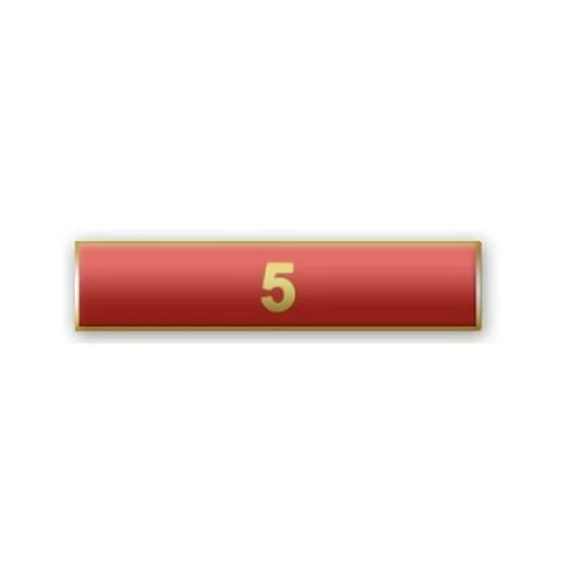 Citation Merit Bar Award Years of Service 5 Red
