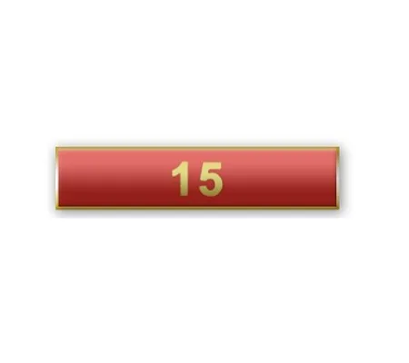 Citation Merit Bar Award Years of Service 15 Red