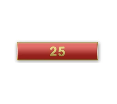 Citation Merit Bar Award Years of Service 25 Red