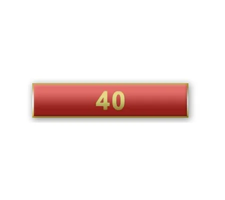 Citation Merit Bar Award Years of Service 40 Red