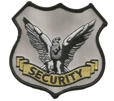 Eagle Center Shoulder Patch Security Gray Black