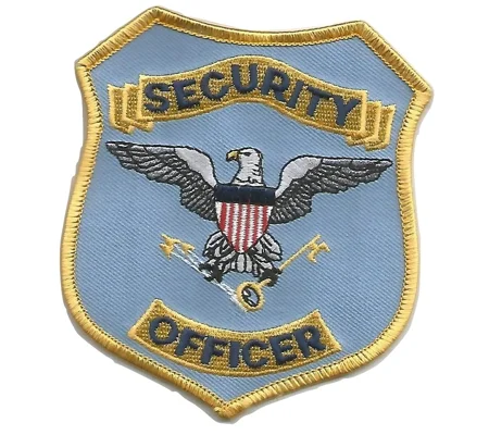 Eagle Center Shoulder Patch Security Officer Light Blue - Gold