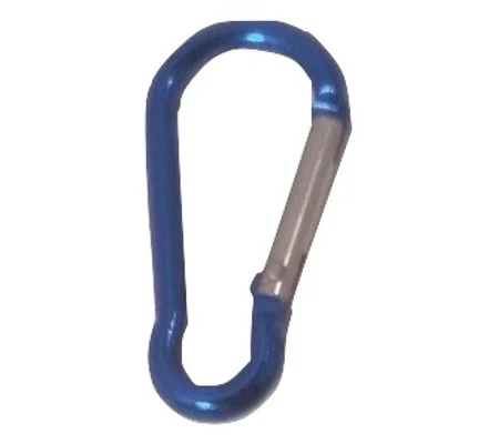 Blue Aluminum Alloy Hiking Spring Carabiner 2 Pack