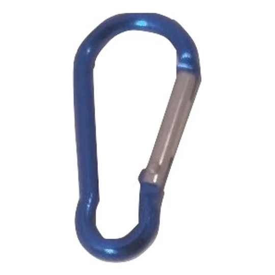 Blue Aluminum Alloy Hiking Spring Carabiner 2 Pack