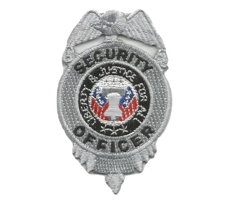 Chest Badge Security Officer Shield Silver