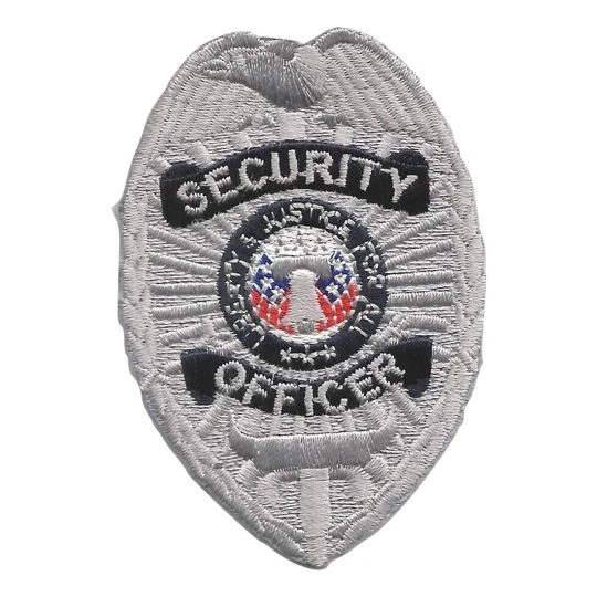 Shield Patch Badge - Security Officer Silver - Navy