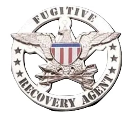 Fugitive Recovery Agent Badge Nickel Silver