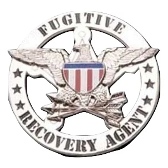 Fugitive Recovery Agent Badge Nickel Silver