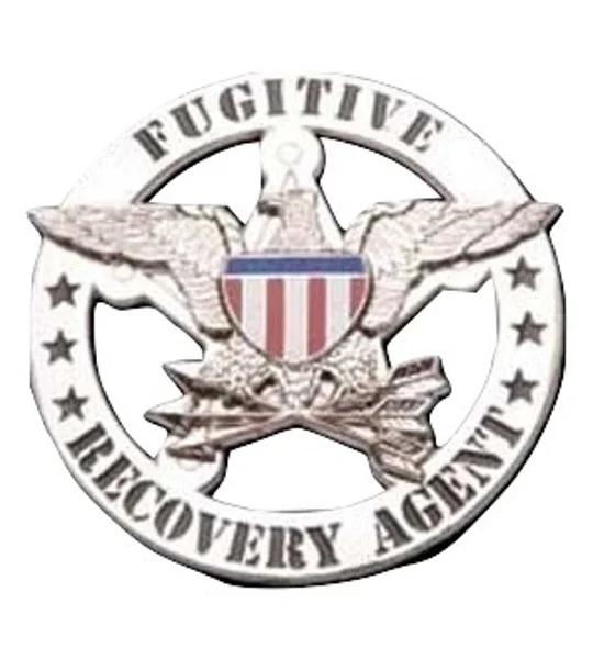 Fugitive Recovery Agent Badge Nickel Silver