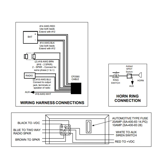 Carson Siren Power Harness 9 Pin SA-400-83