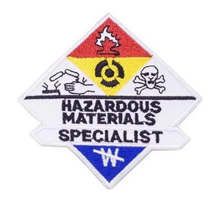 3.25" Embroidered Haz Mat Hazardous Materials Specialist Patch