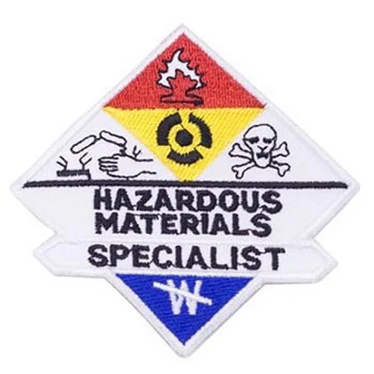 3.25" Embroidered Haz Mat Hazardous Materials Specialist Patch