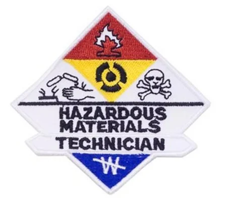 3.25" Embroidered Haz Mat Hazardous Materials Technician Patch