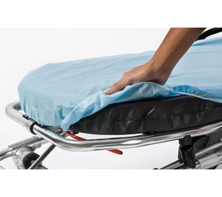 Stretcher Cot Sheet Snug-Fit® Fitted 40 X 89 Inch Blue