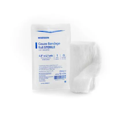 Fluff Bandage Roll Cotton Gauze 6-Ply 4-1/2 Inch X 4-1/10 Yard Sterile
