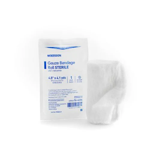 Fluff Bandage Roll Cotton Gauze 6-Ply 4-1/2 Inch X 4-1/10 Yard Sterile