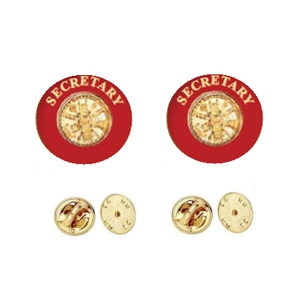 Collar Pins Scrambler Disc Secretary Gold Red Gold Insert
