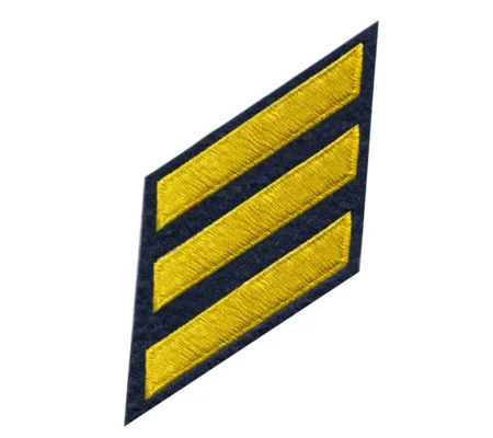 Hash Mark Years of Service Felt Sleeve Gold on Midnight