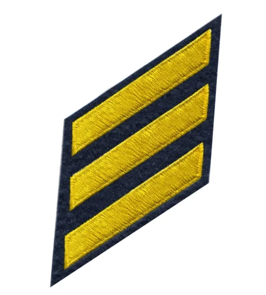 Hash Mark Years of Service Felt Sleeve Gold on Midnight