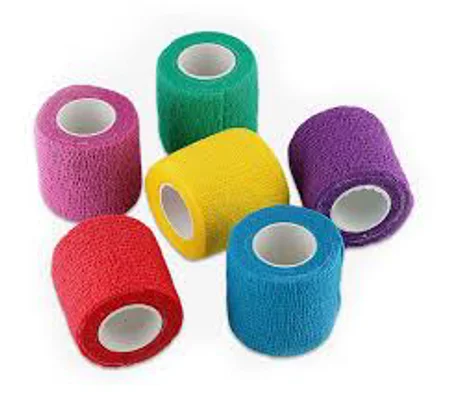 Self Adherent Bandage Roll Assorted Colors 2" x 5 Yards Sports Wrap