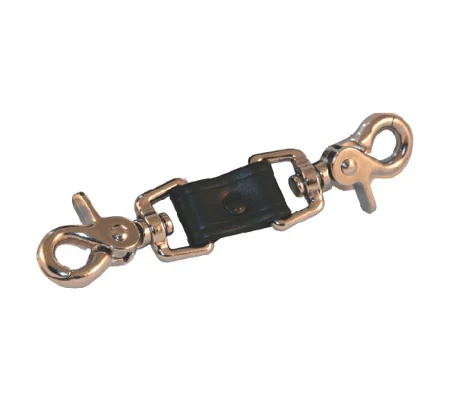 Leather NYFD Firemans Sway Strap Plain Stubby 1.25" Black