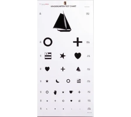 Eye Test Chart 20 Feet Kindergarten Child Shapes