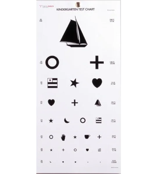 Eye Test Chart 20 Feet Kindergarten Child Shapes