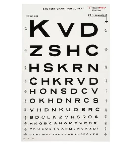 Eye Test Chart 10 Feet Snellen
