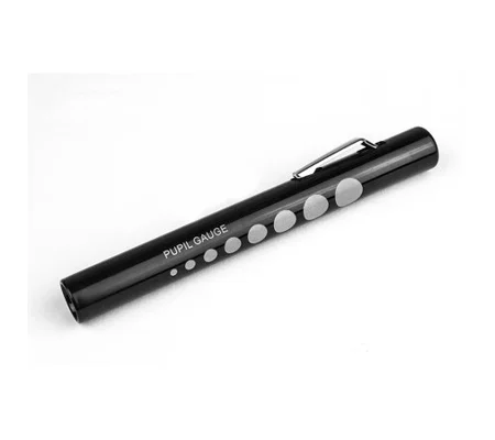 Disposable Penlight with Easy Reference Pupil Gauge Black