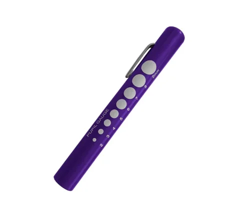 Disposable Penlight with Easy Reference Pupil Gauge Purple