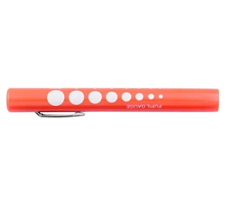 Disposable Penlight with Easy Reference Pupil Gauge Orange