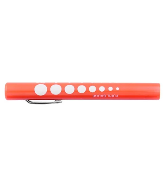 Disposable Penlight with Easy Reference Pupil Gauge Orange