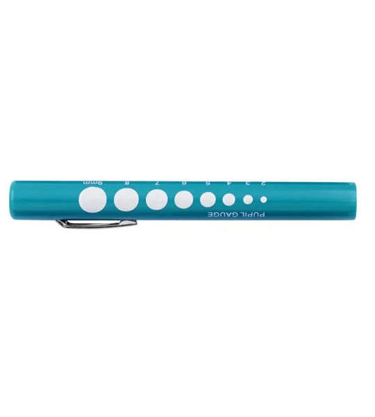 Disposable Penlight with Easy Reference Pupil Gauge Green