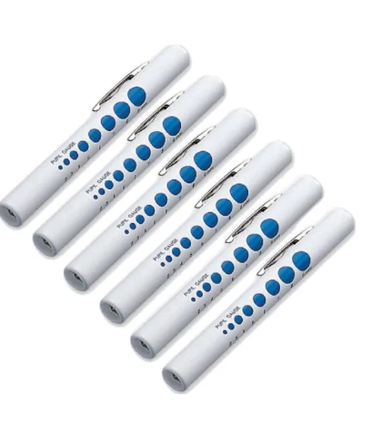 Disposable Penlight with Easy Reference Pupil Gauge White 6 Pack