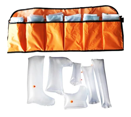 Inflatable First Aid Air Splints for Emergency Stabilization 6 Pc Kit