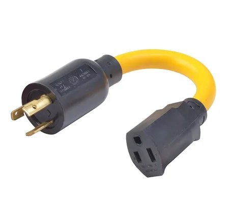 3 Prong Twist N Lock to Regular Household Outlet Adapter Fire Rescue