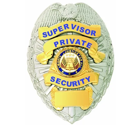Supervisor Private Security Officer Shield Oval Badge