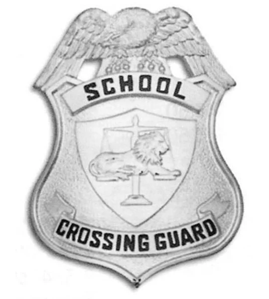 School Crossing Guard Breast Badge Silver