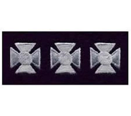 Maltese Cross Years of Service Felt Class A Sleeve Silver on Black