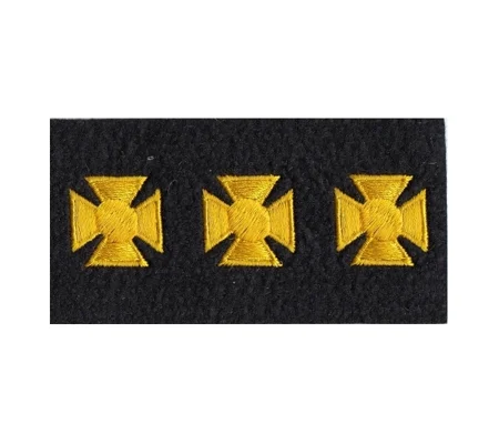 Maltese Cross Years of Service Felt Class A Sleeve Gold on Black