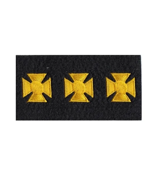 Maltese Cross Years of Service Felt Class A Sleeve Gold on Black