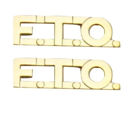 Collar Pins Insignia Letters 1/2'' F.T.O. Field Training Officer Gold