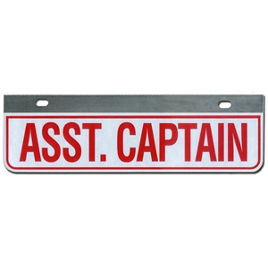 Aluminum Rider License Plate Fire Rescue Title: Asst Captain