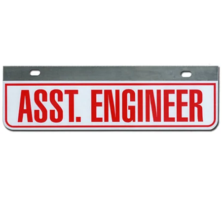 Aluminum Rider License Plate Fire Rescue Title: Asst Engineer