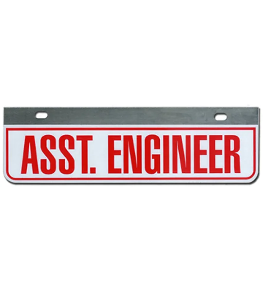 Aluminum Rider License Plate Fire Rescue Title: Asst Engineer