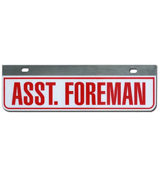 Aluminum Rider License Plate Fire Rescue Title: Asst Foreman